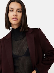 Jigsaw Red Relaxed Wool City Coat - Image 5 of 7