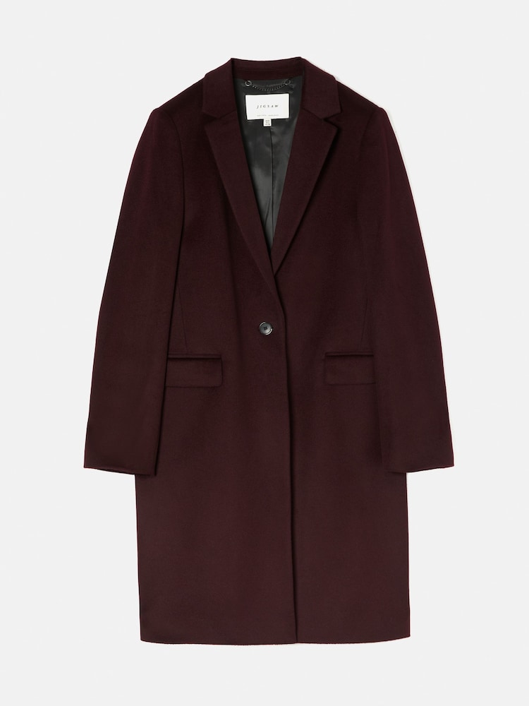 Jigsaw Red Relaxed Wool City Coat - Image 7 of 7