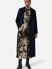 Jigsaw Green Glitched Ikat Velvet Dress - Image 3 of 6