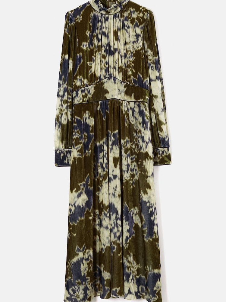 Jigsaw Green Glitched Ikat Velvet Dress - Image 6 of 6