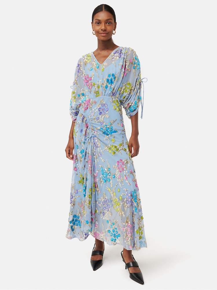 Jigsaw Fil Coupe Metallic Maxi Dress - Image 1 of 4