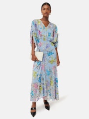 Jigsaw Fil Coupe Metallic Maxi Dress - Image 3 of 4