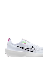 Nike White/Black Interact Run Running Trainers - Image 3 of 11