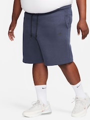Nike Navy Tech Fleece Shorts - Image 2 of 15