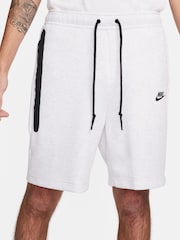 Nike Birch Heather White Tech Fleece Shorts - Image 2 of 8