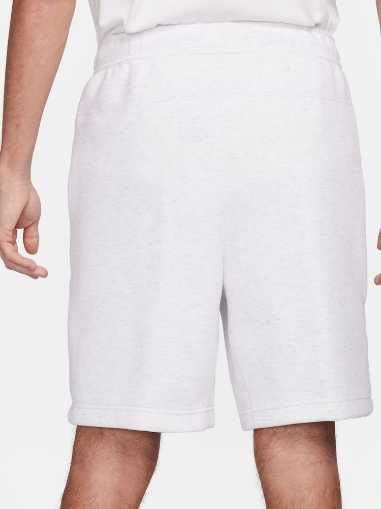 Nike Birch Heather White Tech Fleece Shorts - Image 3 of 8