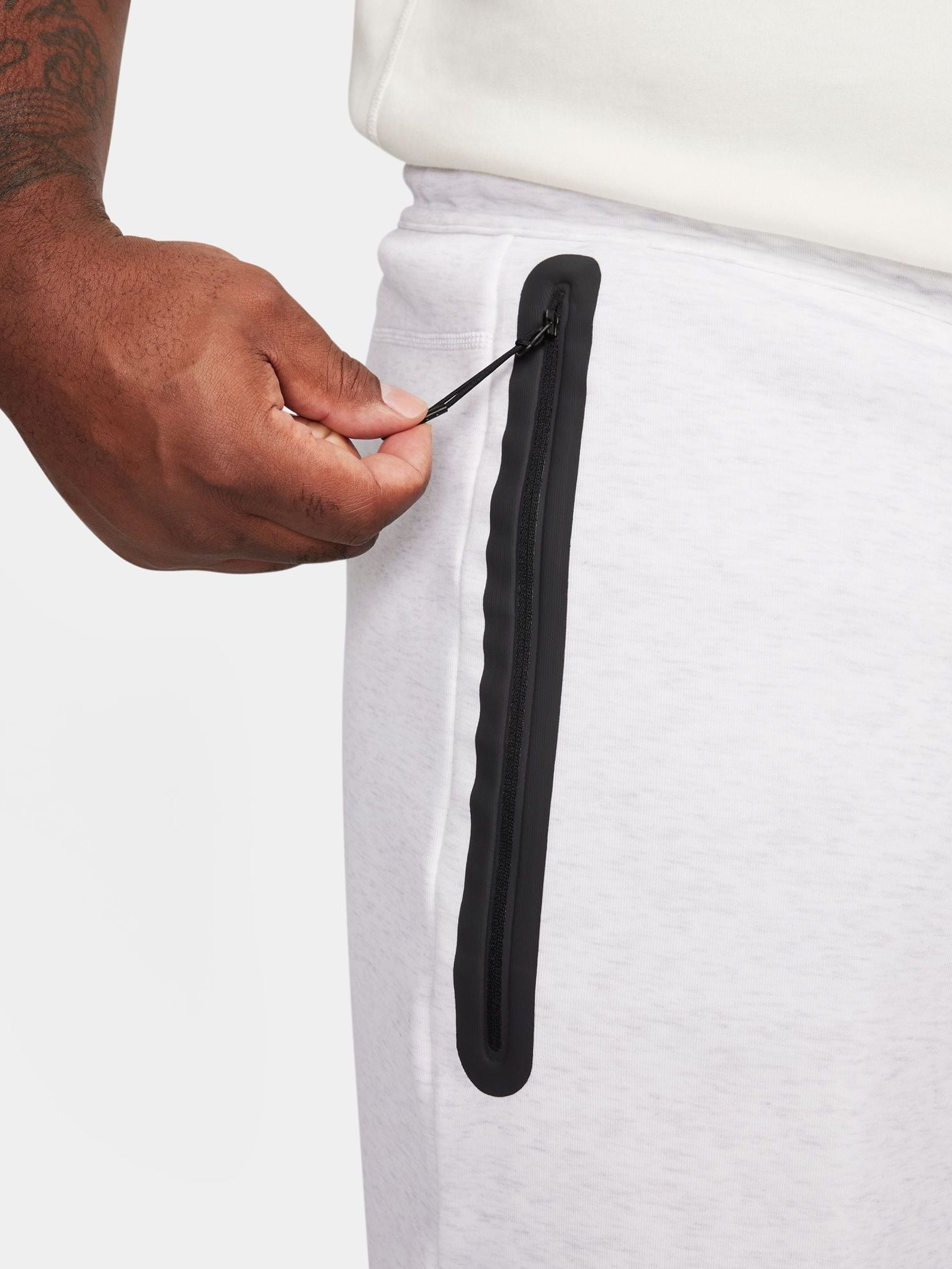 Buy Nike Birch Heather White Tech Fleece Shorts from Next Luxembourg