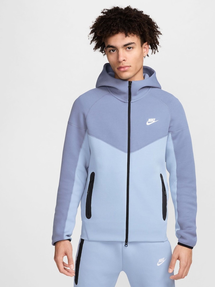 Nike Light Armory Blue Tech Fleece Zip-Up Hoodie - Image 1 of 7