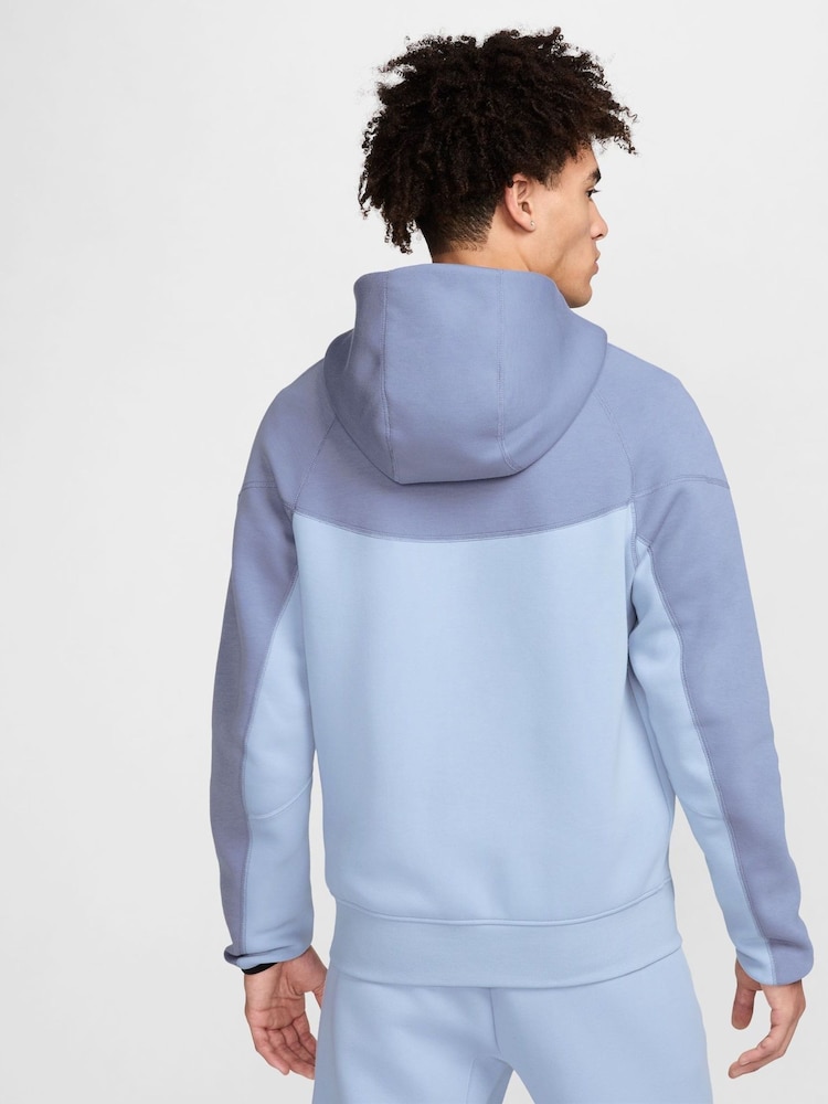 Nike Light Armory Blue Tech Fleece Zip-Up Hoodie - Image 2 of 7