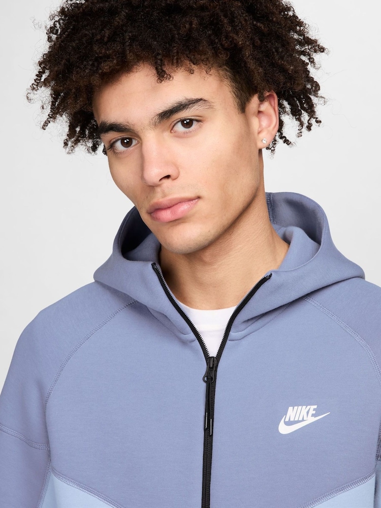 Buy Nike Light Armory Blue Tech Fleece Zip-Up Hoodie from Next Romania