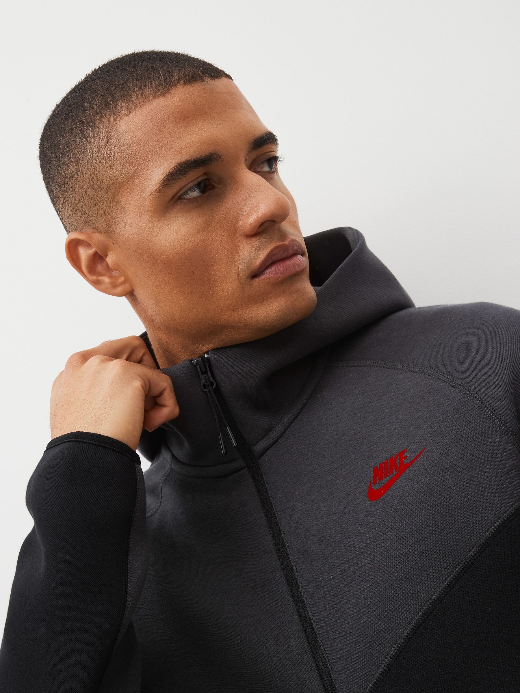 Buy Nike Grey Black Tech Fleece Zip Up Hoodie from Next Austria