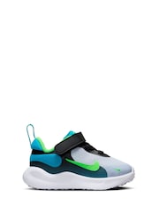 Nike Blue/Green Infant Revolution 7 Trainers - Image 1 of 9