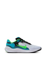 Nike Blue/Green Youth Revolution 7 Trainers - Image 5 of 12