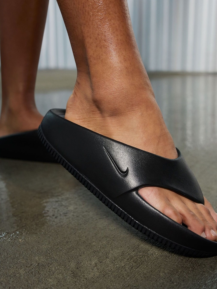 Nike Black Calm Flip Flops - Image 8 of 9