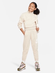 Nike White Club Fleece Logo Joggers - Image 6 of 9