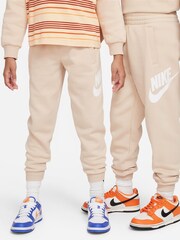 Nike White Club Fleece Logo Joggers - Image 7 of 9