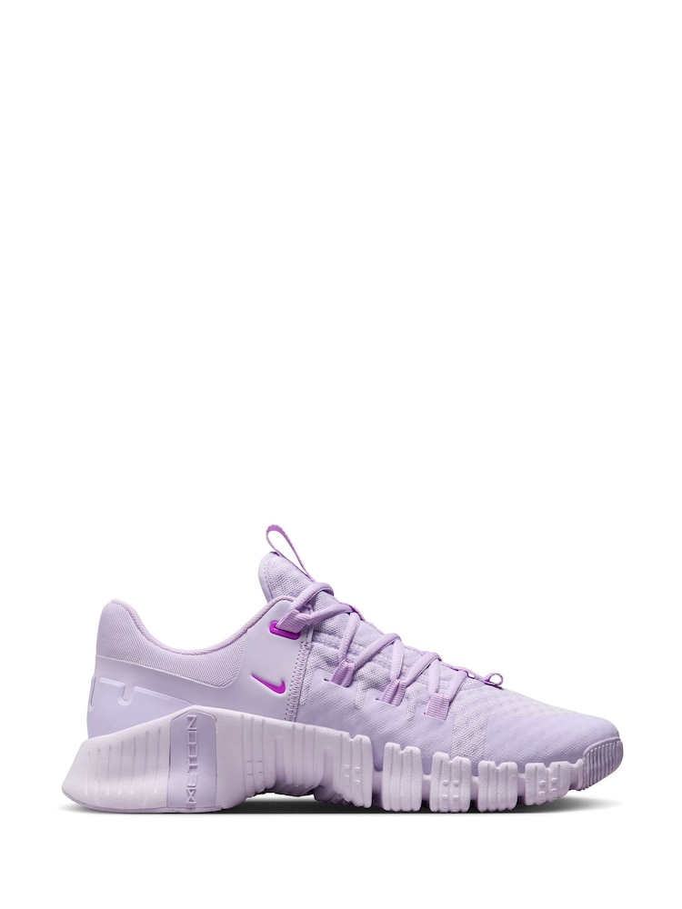 Nike Purple Chrome Free Metcon 5 Training Trainers - Image 2 of 11