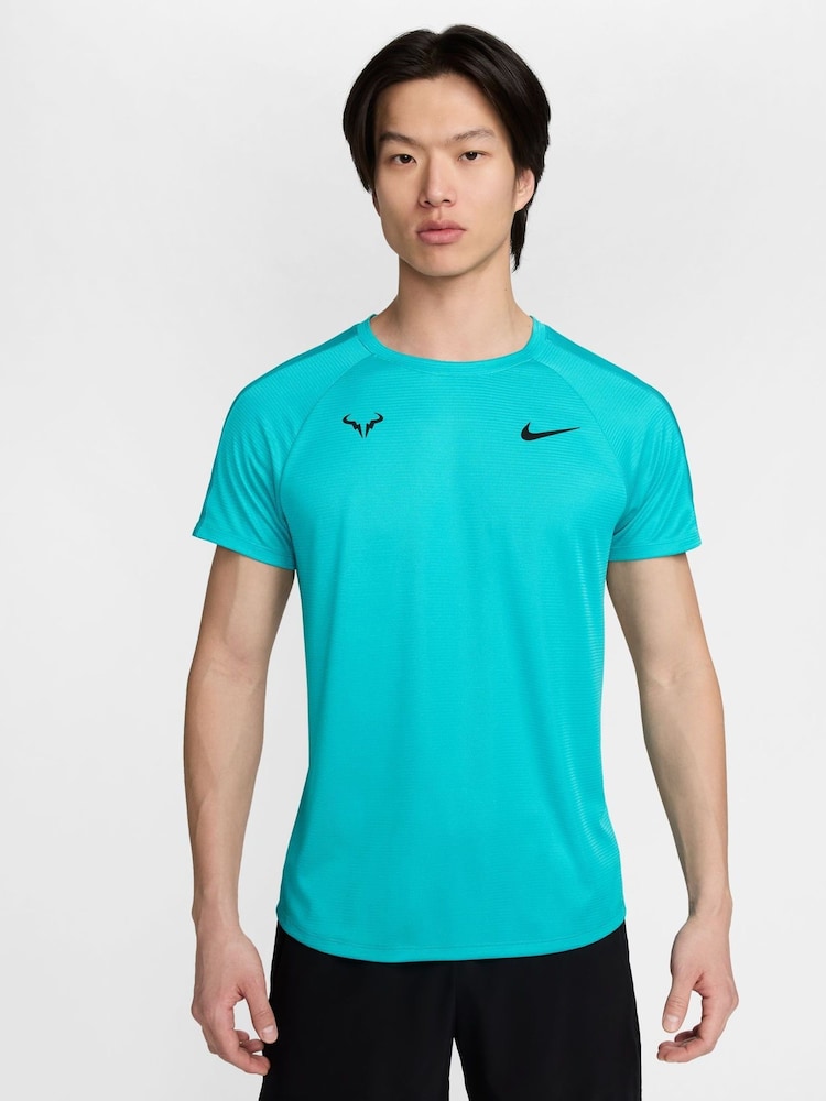 Nike Cactus Blue Rafa Challenger Dri-FIT Tennis T-Shirt - Image 1 of 4