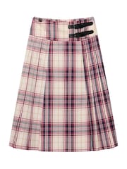 Superdry Red Check Pleated Midi Skirt - Image 7 of 9