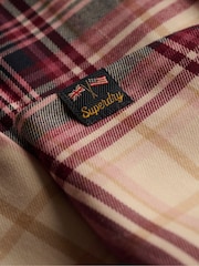 Superdry Red Check Pleated Midi Skirt - Image 8 of 9