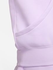 Nike Purple Sportswear Phoenix Fleece Oversized Mini Swoosh Pullover Hoodie - Image 5 of 10