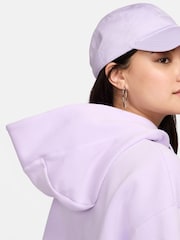 Nike Purple Sportswear Phoenix Fleece Oversized Mini Swoosh Pullover Hoodie - Image 6 of 10