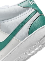 Nike Green/White Court Vision Mid Trainers - Image 9 of 9