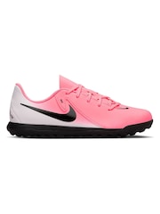 Nike Pink/Black Kids Phantom Club Turf Football Boots - Image 1 of 11