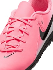 Nike Pink/Black Kids Phantom Club Turf Football Boots - Image 10 of 11