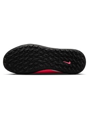 Nike Pink/Black Kids Phantom Club Turf Football Boots - Image 8 of 11