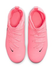 Nike Pink/Black Kids Phantom Luna Academy Mulit Ground Football Boots - Image 7 of 11