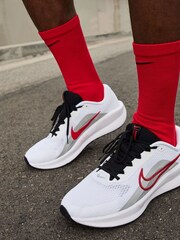 Nike Red/White Downshifter 13 Road Running Trainers - Image 9 of 13