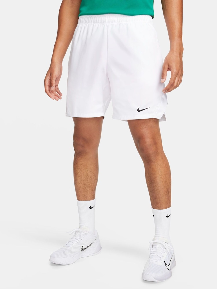 Nike White 7 Inch Court Victory Dri-FIT 9 inch Tennis Shorts - Image 1 of 7 Nike White 7 Inch Court Victory Dri-FIT 9 inch Tennis Shorts - Image 1 of 7