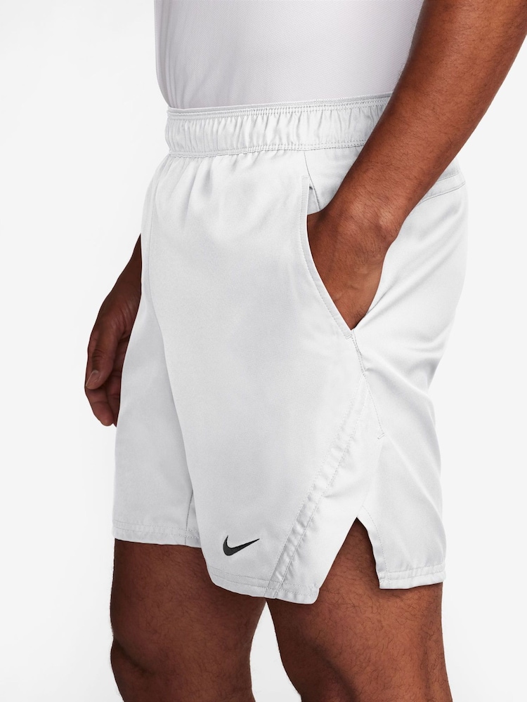 Nike White 7 Inch Court Victory Dri-FIT 9 inch Tennis Shorts - Image 3 of 7