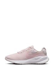 Nike Light Pink Revolution 7 Road Running Trainers - Image 2 of 11