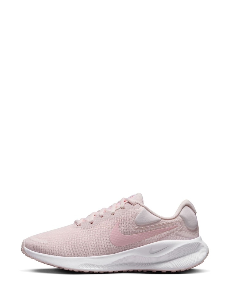 Nike Light Pink Revolution 7 Road Running Trainers - Image 2 of 11