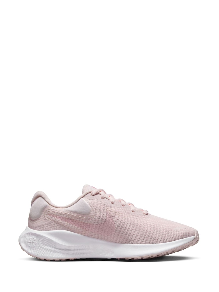 Nike Light Pink Revolution 7 Road Running Trainers - Image 3 of 11
