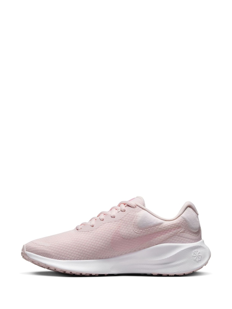 Nike Light Pink Revolution 7 Road Running Trainers - Image 4 of 11