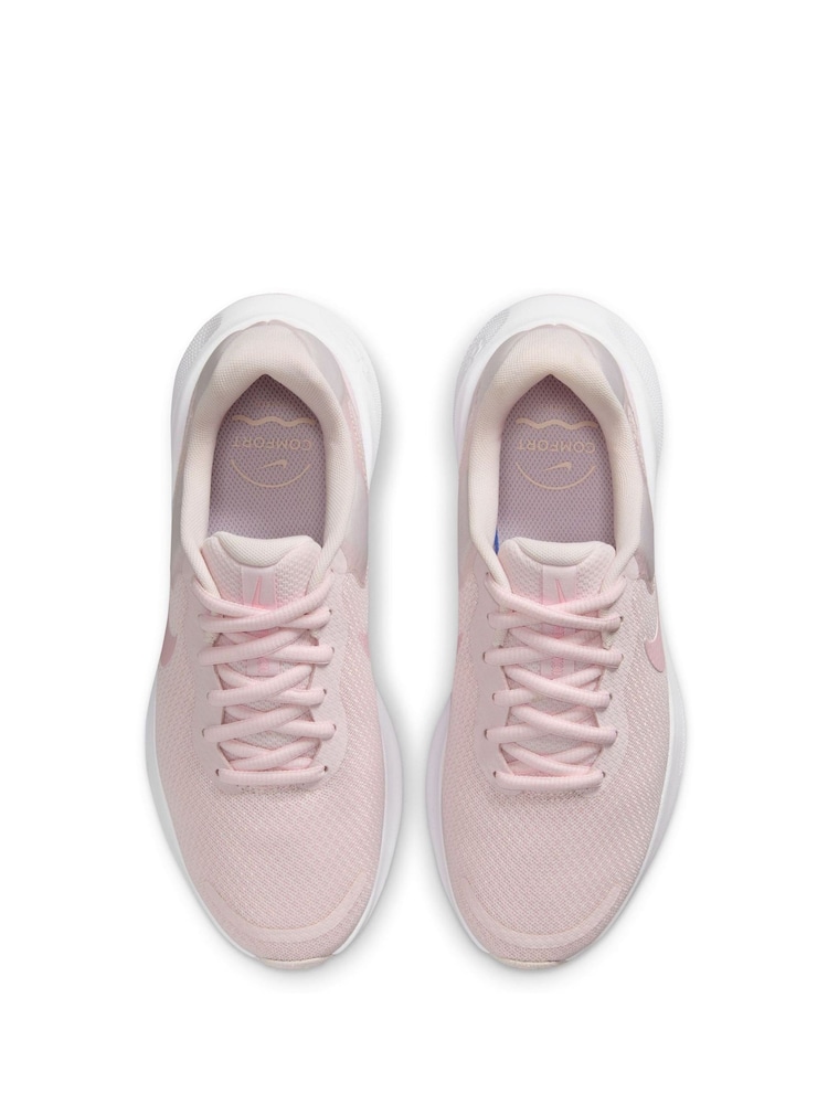 Nike Light Pink Revolution 7 Road Running Trainers - Image 6 of 11