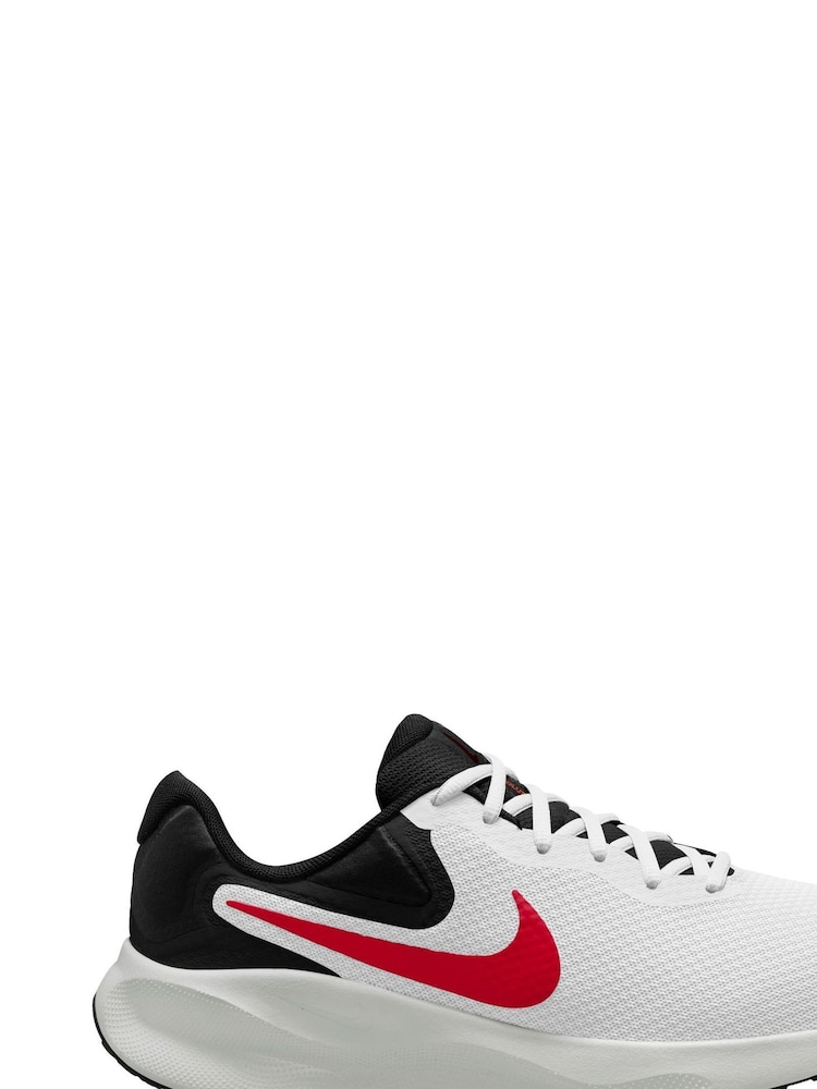 Nike Red/White Revolution 7 Road Running Trainers - Image 1 of 4