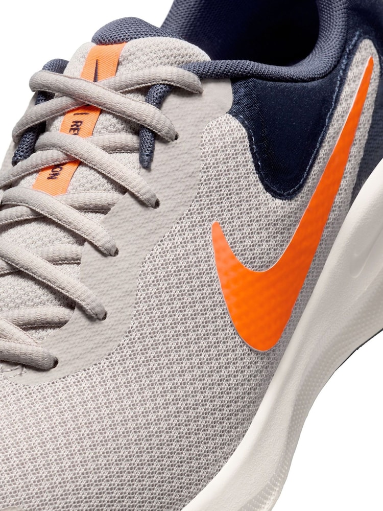 Nike Orange/Grey Revolution 7 Road Running Trainers - Image 12 of 13
