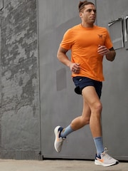 Nike Orange/Grey Revolution 7 Road Running Trainers - Image 2 of 13