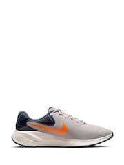 Nike Orange/Grey Revolution 7 Road Running Trainers - Image 5 of 13