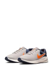 Nike Orange/Grey Revolution 7 Road Running Trainers - Image 7 of 13