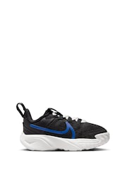 Nike Black/Blue Star Runner 4 Infant Trainers - Image 3 of 9