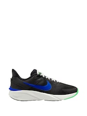 Nike Black/Blue Youth Star Runner 4 Trainers - Image 1 of 12