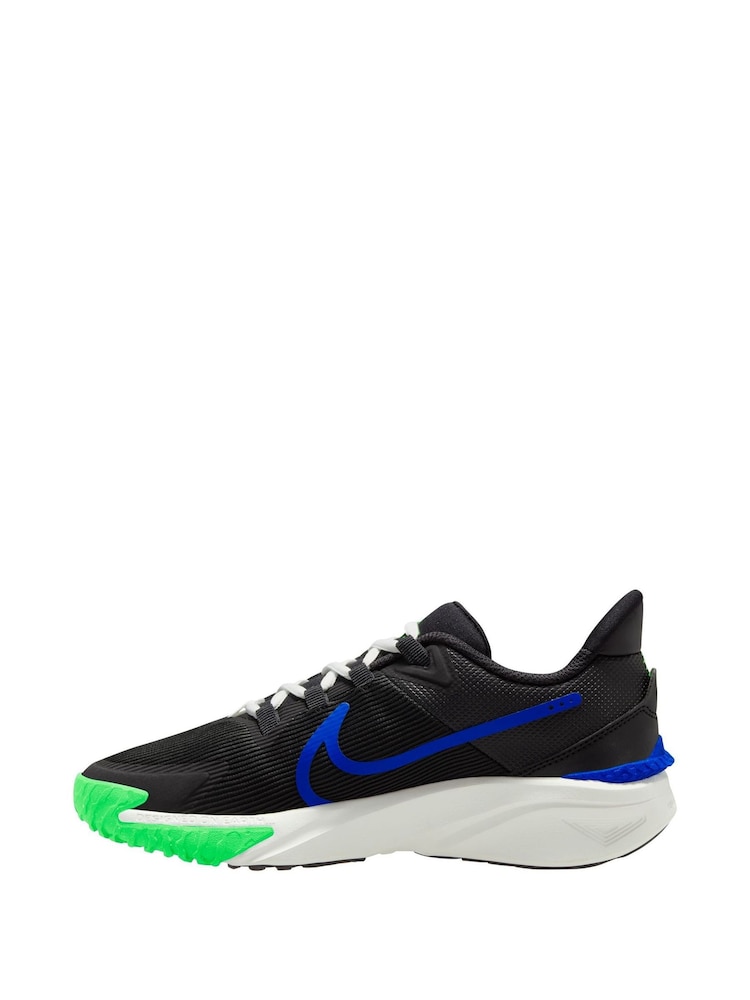 Nike Black/Blue Youth Star Runner 4 Trainers - Image 2 of 12