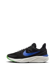 Nike Black/Blue Youth Star Runner 4 Trainers - Image 5 of 12