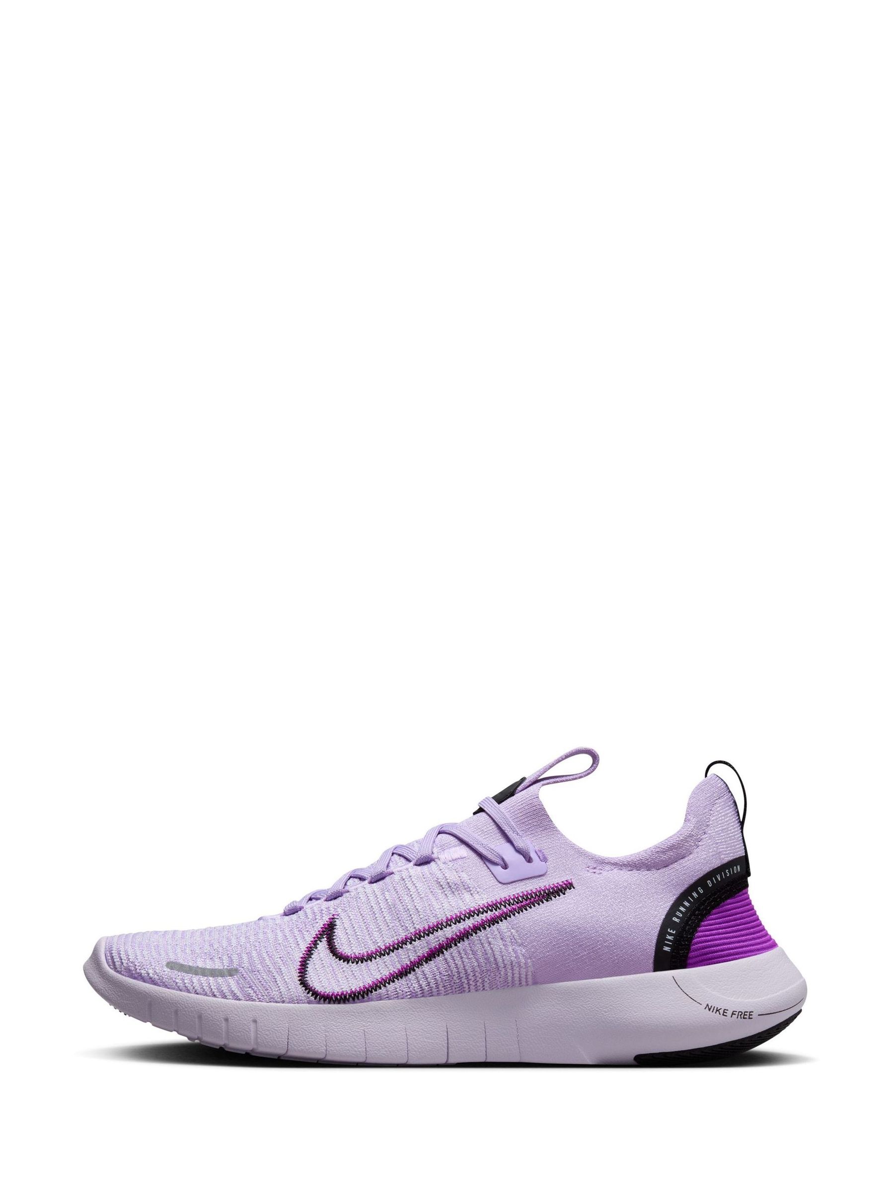 Buy Nike Purple Free Run Flyknit Next Nature Road Running Trainers from Next Luxembourg