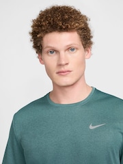 Nike Dark Green Dri-FIT Miler UV Running T-Shirt - Image 4 of 5